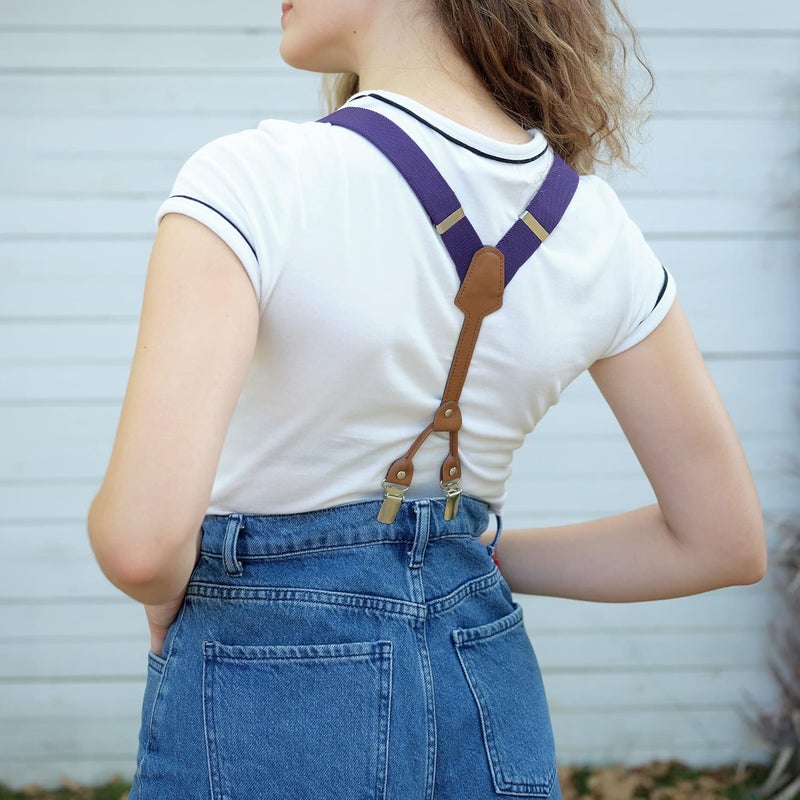 Action Ward Store Women's Suspenders - 1" Width - Y Back 4 Clip Skinny Ladies Suspenders - Image 4